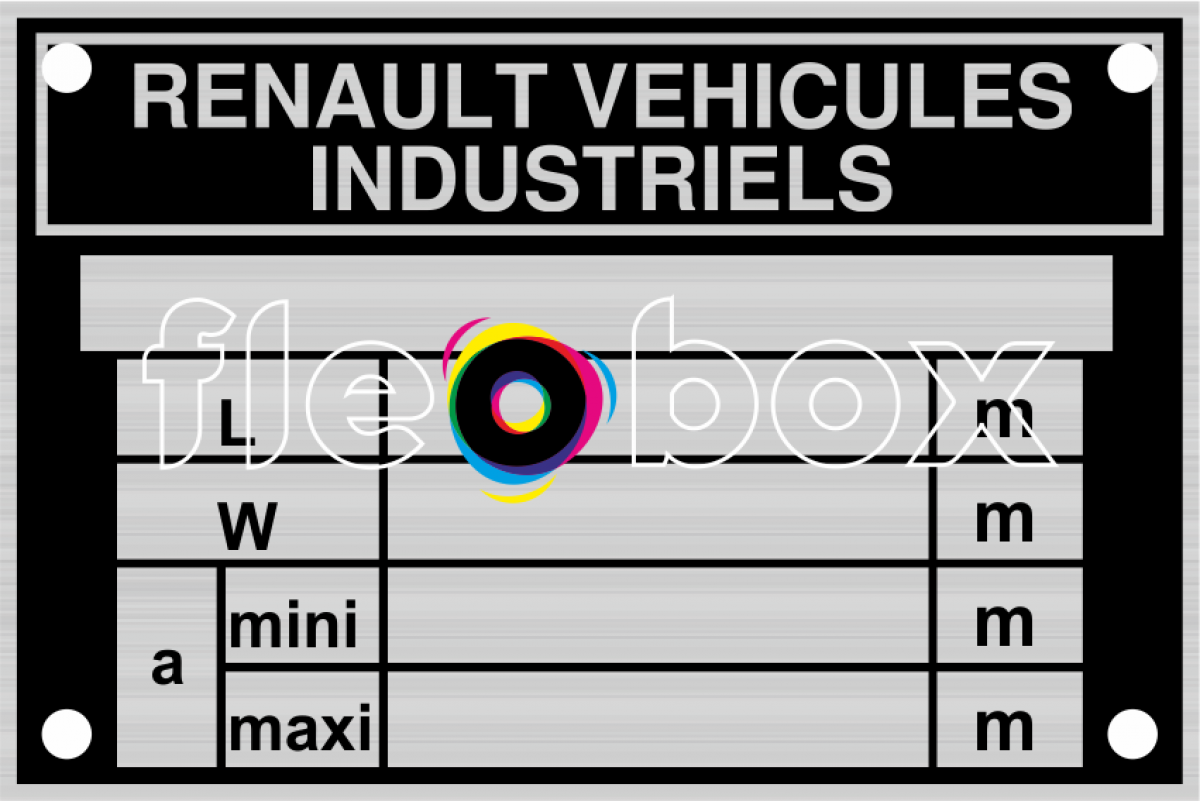 Renault - výrobný štítok