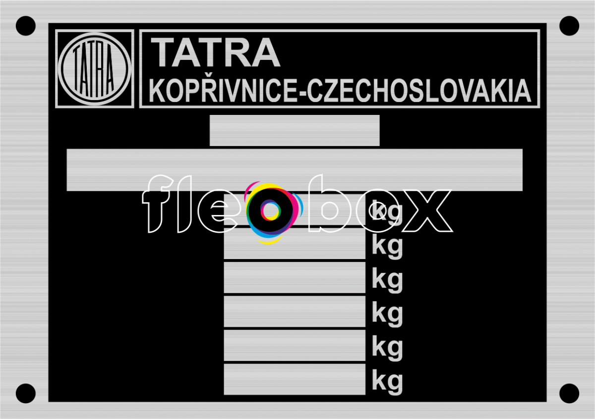 Tatra 815 - výrobný štítok