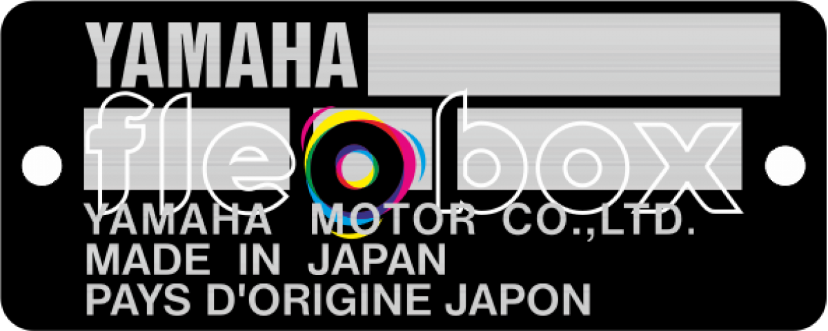 Yamaha - výrobný štítok