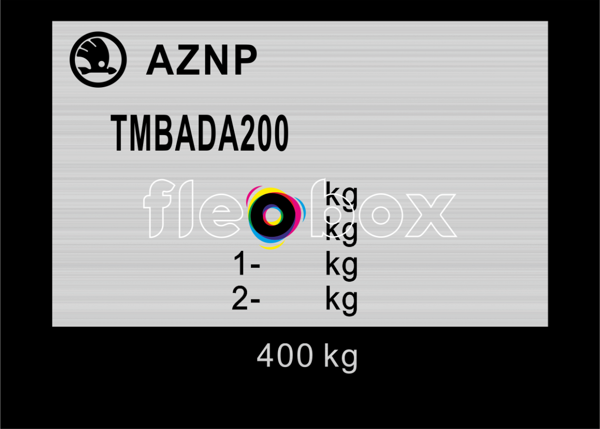 Škoda AZNP - TMBADA - výrobný štítok