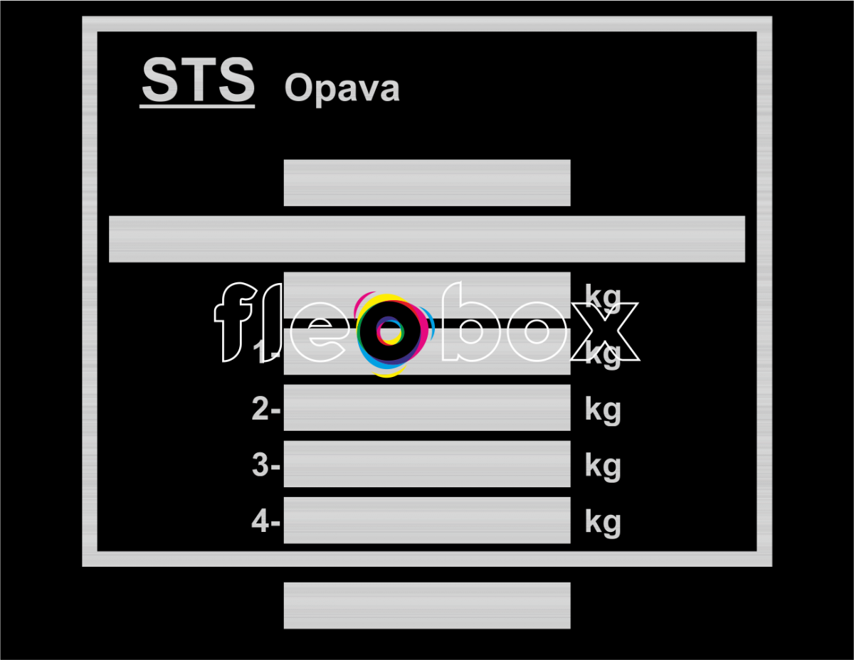 STS Opava - výrobný štítok