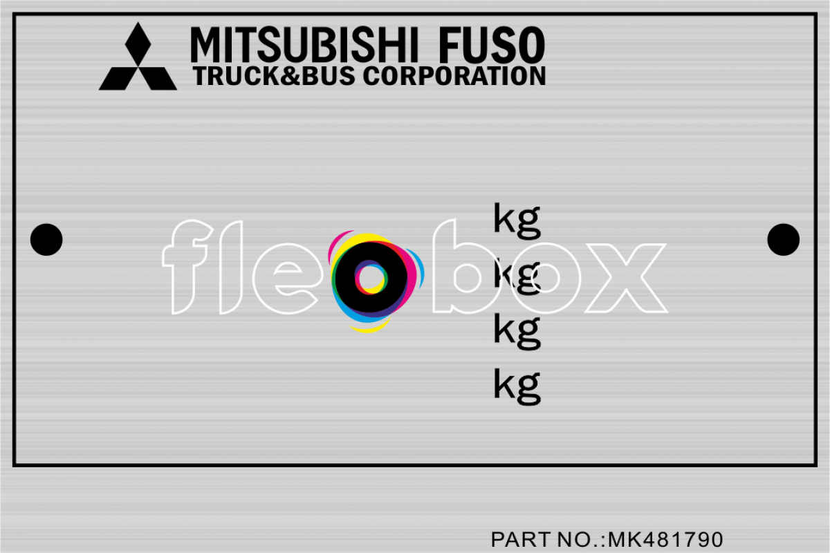 Mitsubishi FUSO - výrobný štítok
